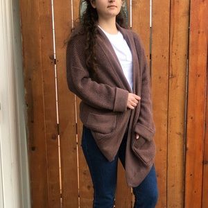 Brown Knit Cardigan